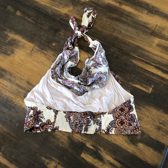 Fun free people boho crop halter sz large EUC - Picture 4 of 5